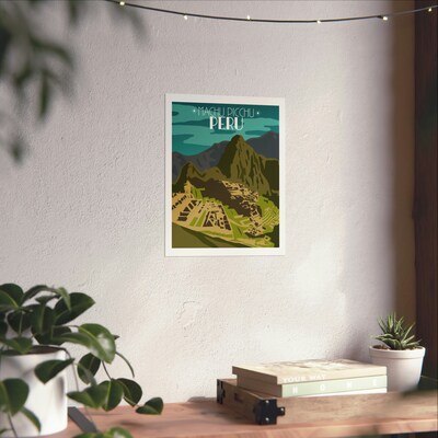 Machu Picchu Peru Premium Matte Travel Poster - image2